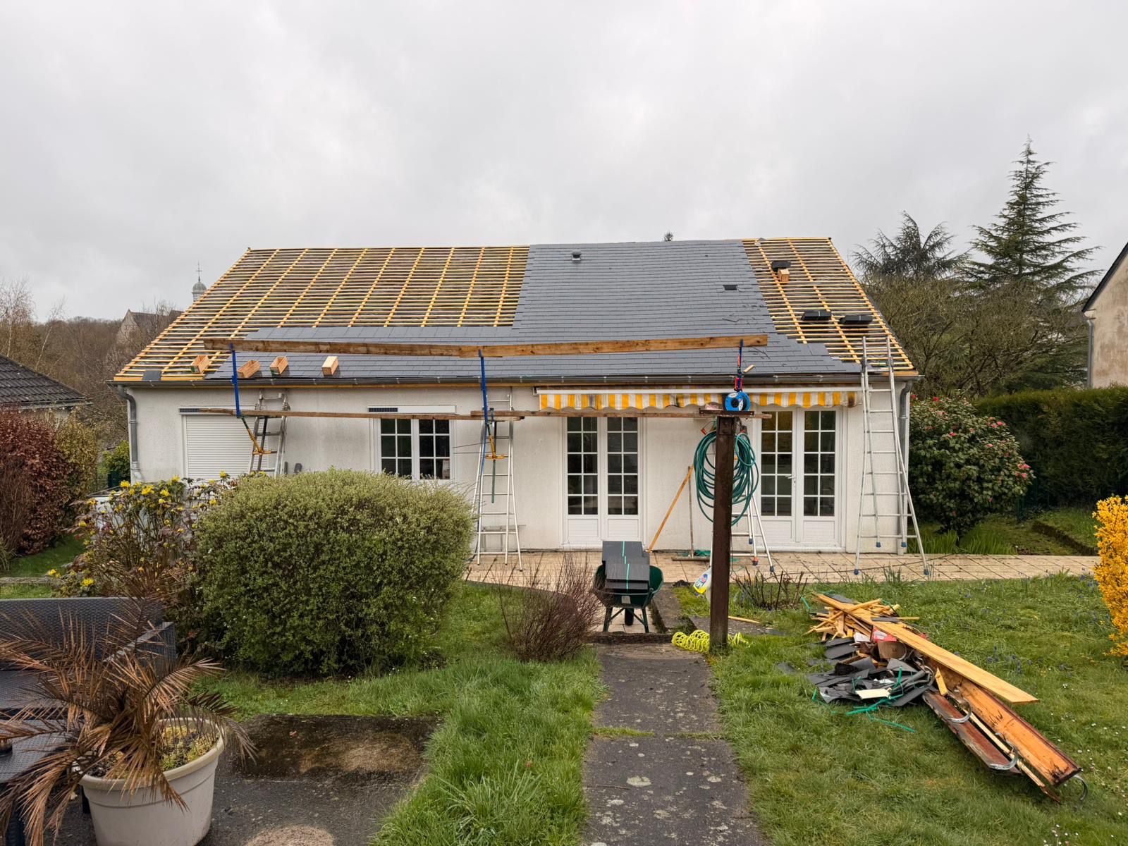Réfection de toiture sur pavillon dans la Nièvre